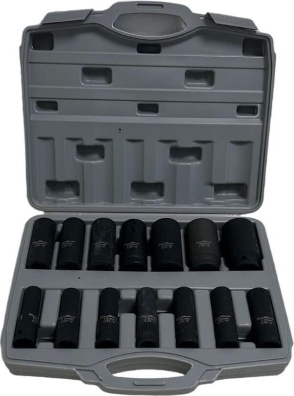 14 tlg Steckschlüssel Schlagschrauber Kraft Nüsse Einsätze 10-32m